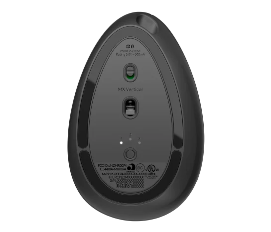 Logitech MX Vertical Advanced Ergonomic Mouse with USB receiver and Bluetooth connectivity options
