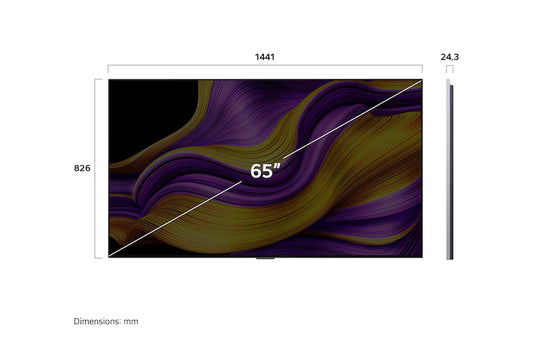 LG OLED65G56LA 65-inch OLED evo smart TV - front view