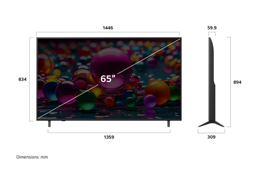 LG 65UA80006 65-inch LED smart TV - front view