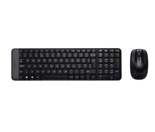 Logitech MK220 Wireless Keyboard and Mouse Combo with compact keyboard and optical mouse