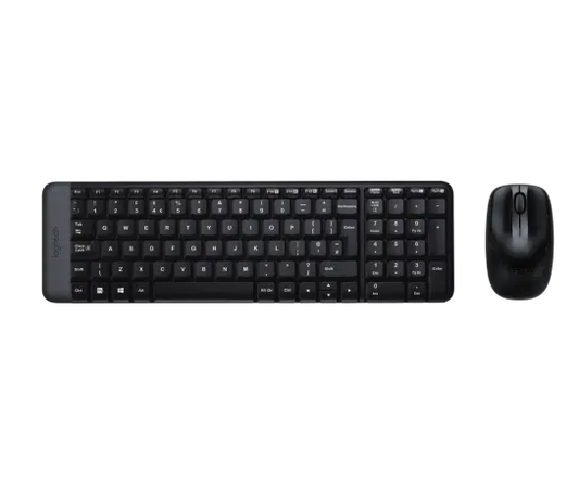 Logitech MK220 Wireless Keyboard and Mouse Combo with compact keyboard and optical mouse