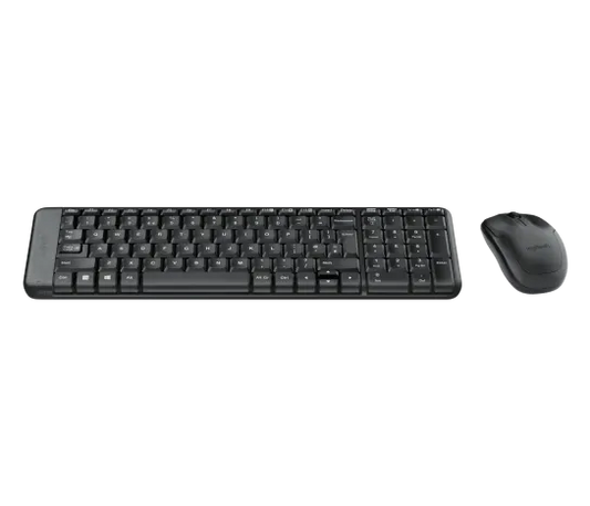 Logitech MK220 Wireless Keyboard and Mouse Combo with compact keyboard and optical mouse