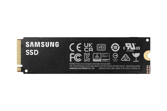 Samsung 990 PRO 1TB NVMe SSD front view showing M.2 2280 compact design