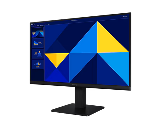 Side profile of Samsung LS22D300GA 22-inch IPS monitor showing slim design and adjustable tilt
