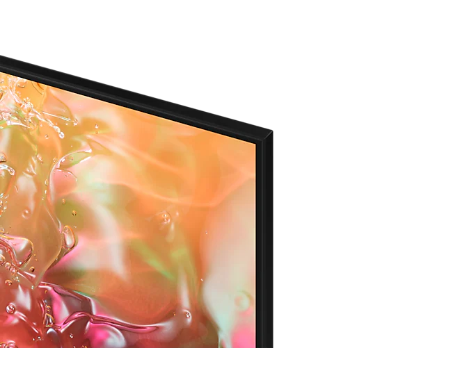 Side profile of Samsung UA55DU7000 55-inch 4K UHD Smart TV showing sleek and modern design
