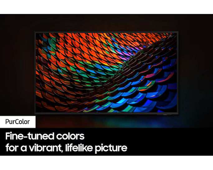 Samsung UA55DU7000 55-inch Smart TV home screen showing Tizen OS apps and streaming options