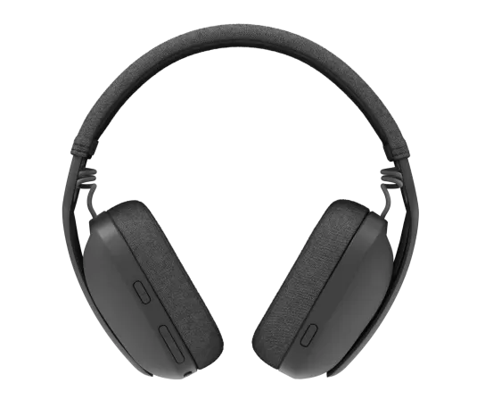 Logitech Zone Vibe 100 Wireless Headset in graphite with over-ear cushions and sleek design