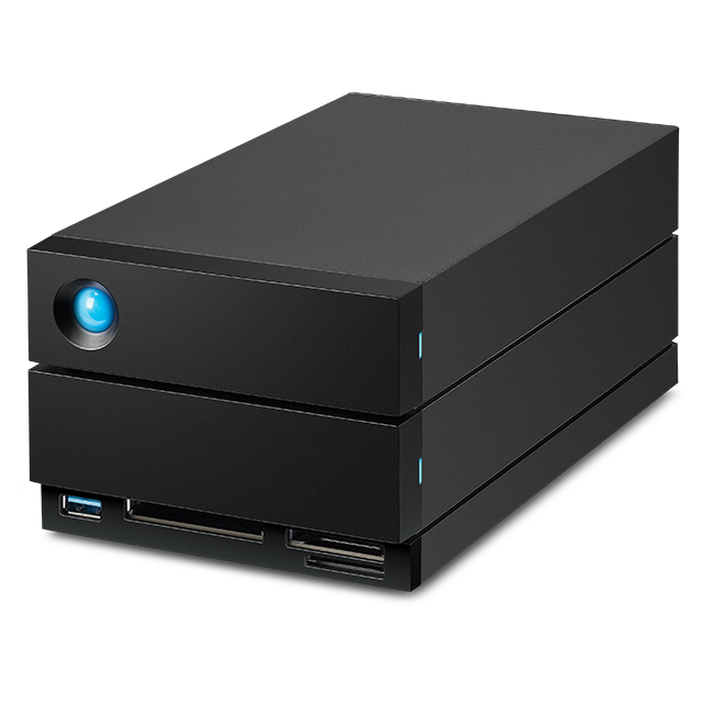 LaCie 2big Dock Thunderbolt 3 STLG16000400 16TB dual-bay desktop RAID storage - view 2