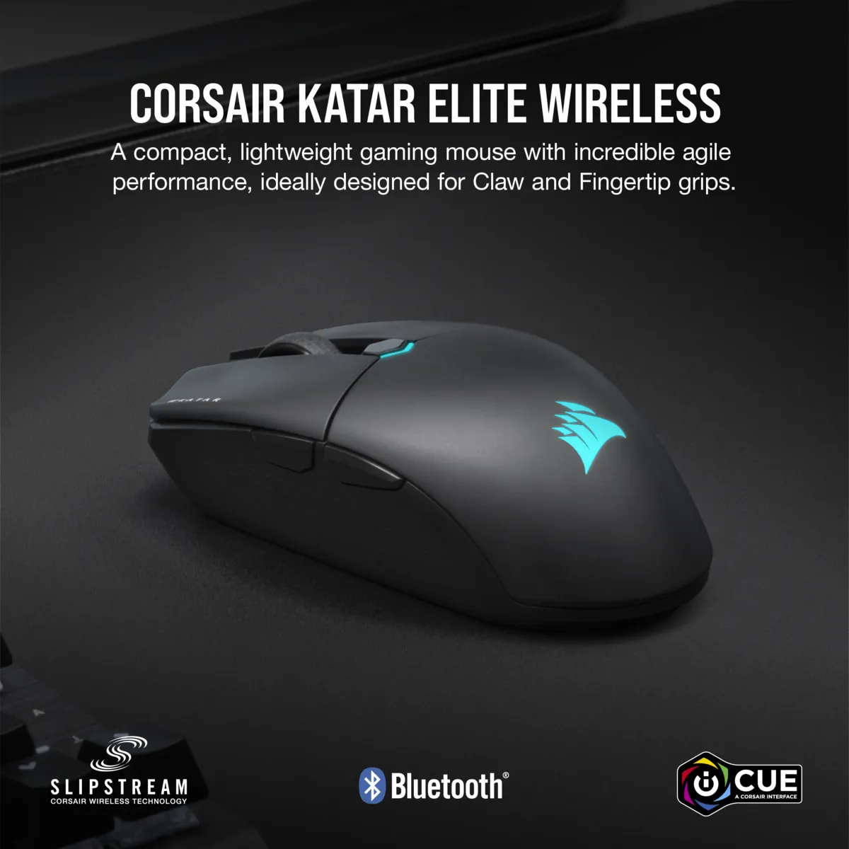 Corsair KATAR Elite Wireless ultra lightweight gaming mouse black wireless RGB gaming mouse
