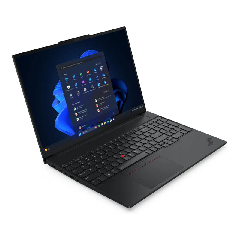 Lenovo ThinkPad E16 Gen 3 black 16 inch WUXGA AI laptop Intel Core Ultra 7 256V 16GB DDR5 onboard RAM 512GB PCIe SSD Windows 11 Pro