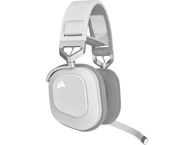 Corsair HS80 RGB wireless gaming headset white USB headphones with microphone RGB lighting