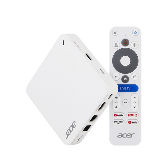 Acer AiTV ASB510 4K Google TV streaming box – front view