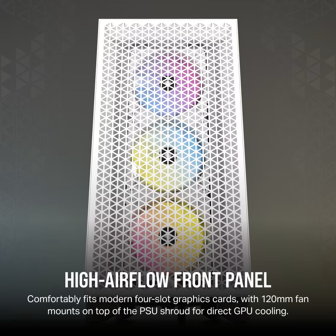 3000D RGB AIRFLOW White Mid-Tower Case 2x 3.5'' 2x 2.5'' Drive Bays Up - view 9