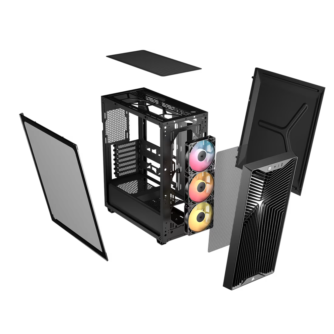 3200D RS ARGB Mid-Tower Case 3x RS120 ARGB fans incl - Black - view 2