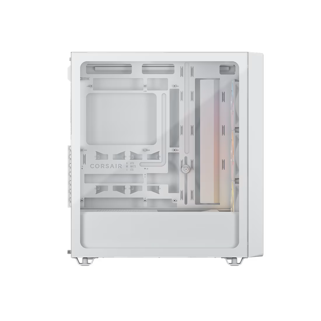 Corsair 3200D RS ARGB white mid tower PC case with tempered glass and 3 RS120 ARGB fans high airflow gaming chassis