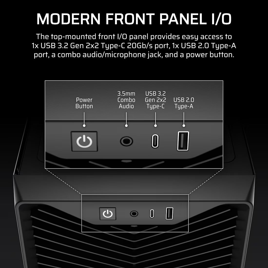 3200D RS Mid-Tower Case 3x RS120 fans incl - Black - view 3