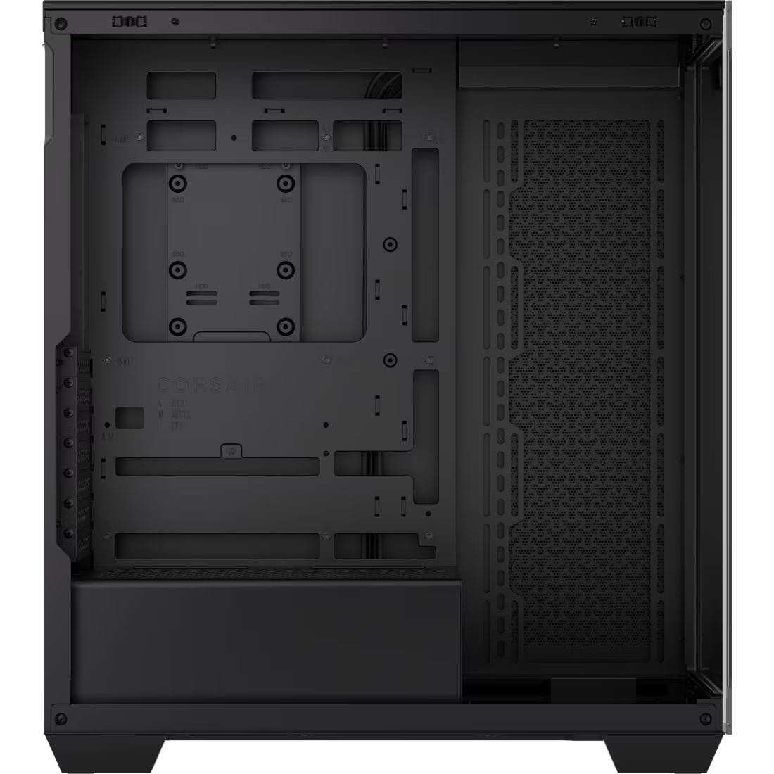 3500X Tempered Glass Black Mid-Tower Case 2x 3.5'' 2x 2.5'' Drive Bays - view 3