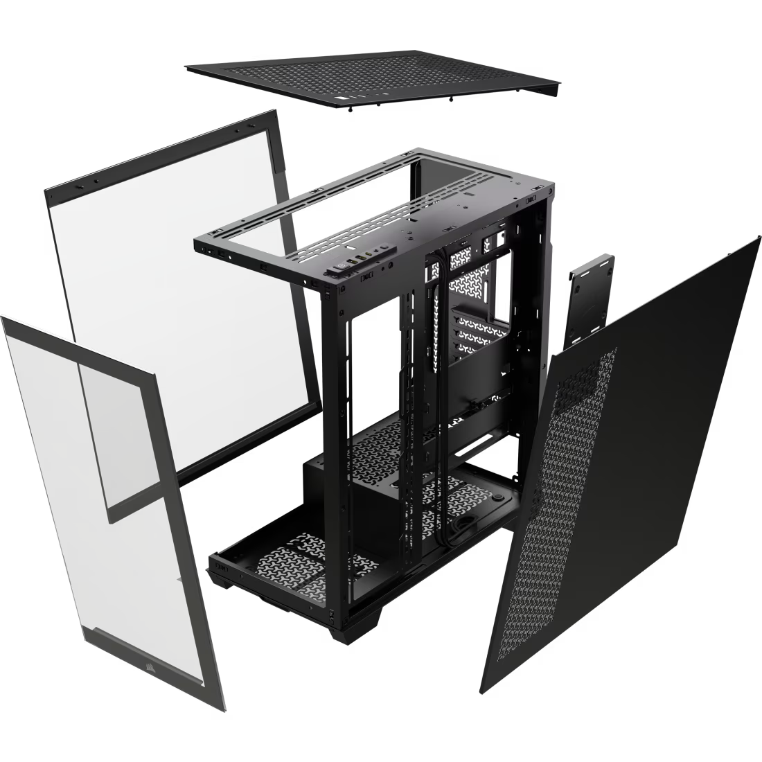 3500X Tempered Glass Black Mid-Tower Case 2x 3.5'' 2x 2.5'' Drive Bays - view 4