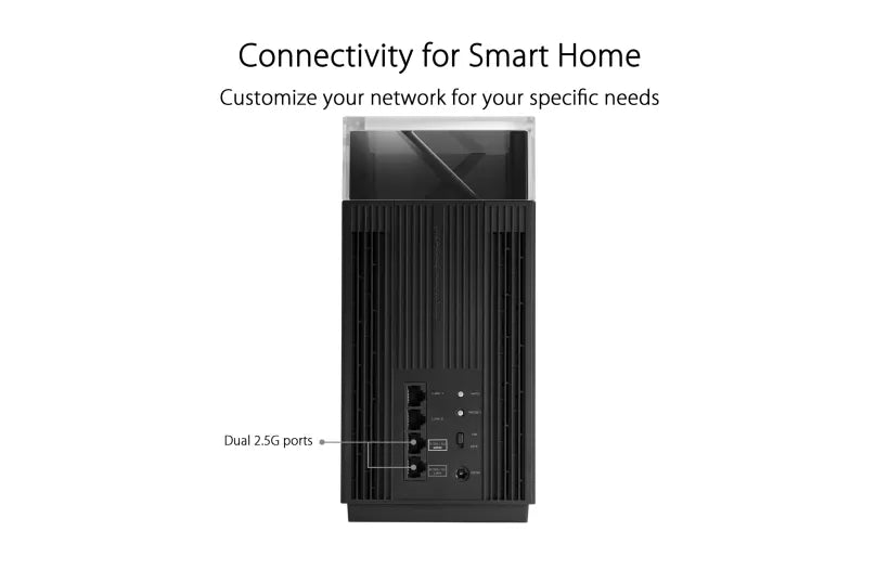 ASUS ZenWiFi Pro XT12 AX11000 tri-band mesh WiFi 6 router with AiProtection VPN 10Gbps support and 278 square meter coverage