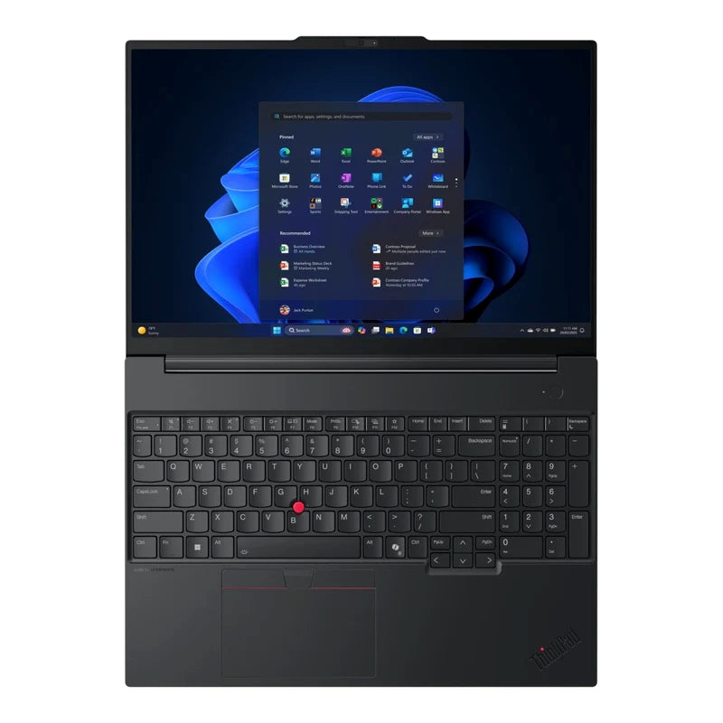 Lenovo ThinkPad E16 Gen 3 black 16 inch WUXGA AI laptop Intel Core Ultra 7 256V 16GB DDR5 1TB PCIe SSD Windows 11 Pro