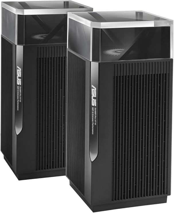 ASUS ZenWiFi Pro XT12 WiFi 6 mesh system 2 pack for whole home coverage with fast speeds and wide range
