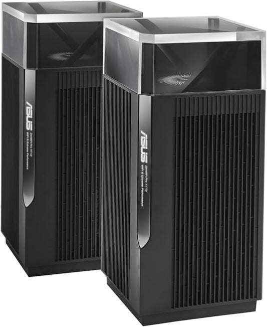 ASUS ZenWiFi Pro XT12 WiFi 6 mesh system 2 pack for whole home coverage with fast speeds and wide range