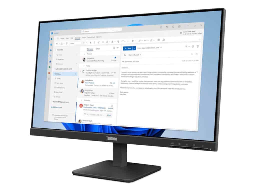 Lenovo ThinkVision S24-4e 23.8 inch Full HD monitor 1920 x 1080 100Hz 4ms business display