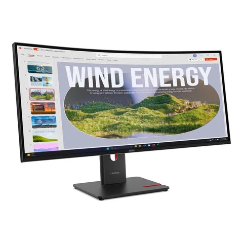 Lenovo ThinkVision T34WD-40 34-inch UWQHD monitor – angled view