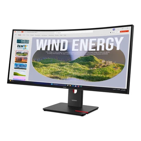 Lenovo ThinkVision T34WD-40 34-inch UWQHD monitor – rear view