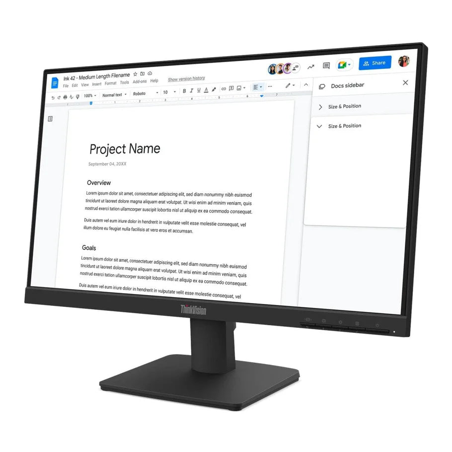 Lenovo ThinkVision S22-4e 21.5 inch FHD IPS monitor 100Hz HDMI VGA VESA mount with tilt stand