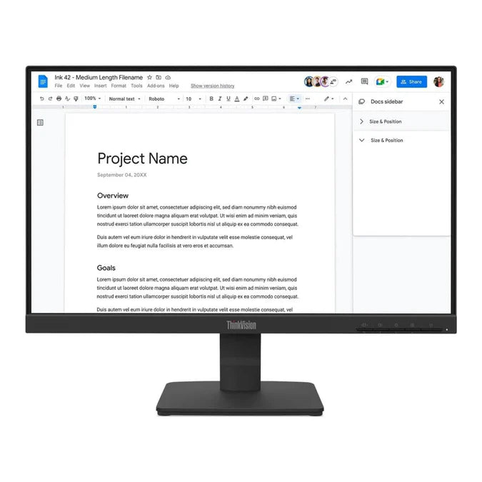 Lenovo ThinkVision S22-4e 21.5 inch FHD IPS monitor 100Hz HDMI VGA VESA mount with tilt stand