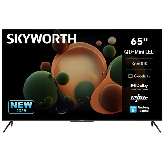 Skyworth 65X6600K 65-inch QD Mini-LED smart TV - front view