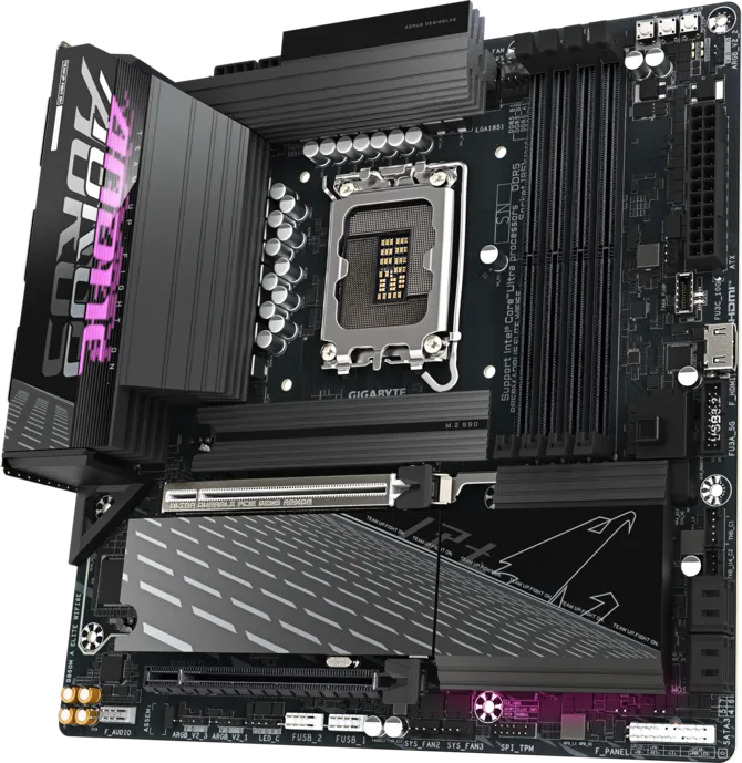 GIGABYTE B860M AORUS ELITE WIFI6E Intel B860 LGA1851 Micro-ATX DDR5 motherboard with WiFi 6E and M.2 storage support for gaming PC builds