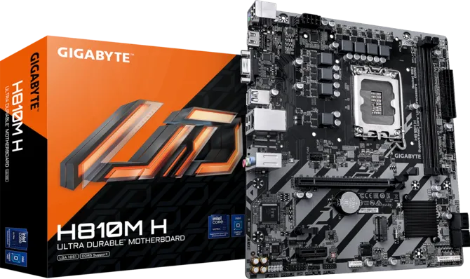 GIGABYTE H810M H DDR5 LGA1851 Micro-ATX motherboard for Intel desktop PC builds office home productivity and everyday computing