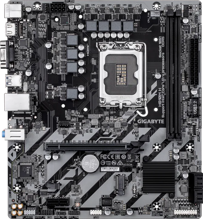 GIGABYTE H810M H DDR5 LGA1851 Micro-ATX motherboard for Intel desktop PC builds office home productivity and everyday computing