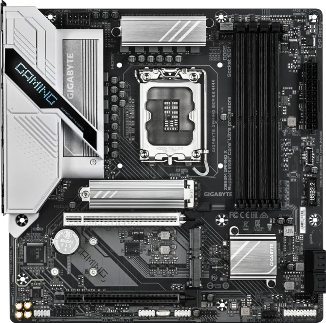 GIGABYTE Z890M GAMING X Intel Z890 LGA1851 Micro-ATX DDR5 motherboard with 3 M.2 slots HDMI dual DisplayPort Realtek 2.5GbE LAN and USB Type-C