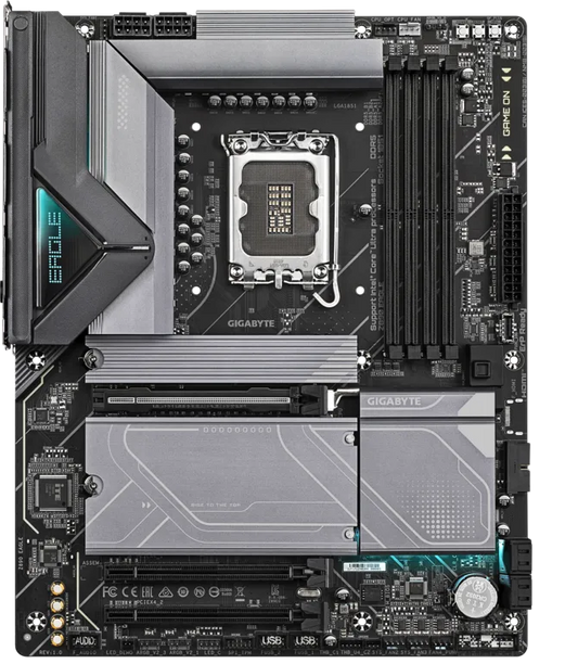 GIGABYTE Z890 EAGLE DDR5 motherboard with Intel Z890 chipset and LGA1851 socket for Core Ultra gaming productivity and desktop PC builds