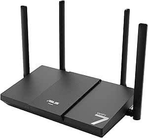 ASUS RT-BE50 WiFi 7 router for fast home and office internet with low latency and high-speed wireless connectivity