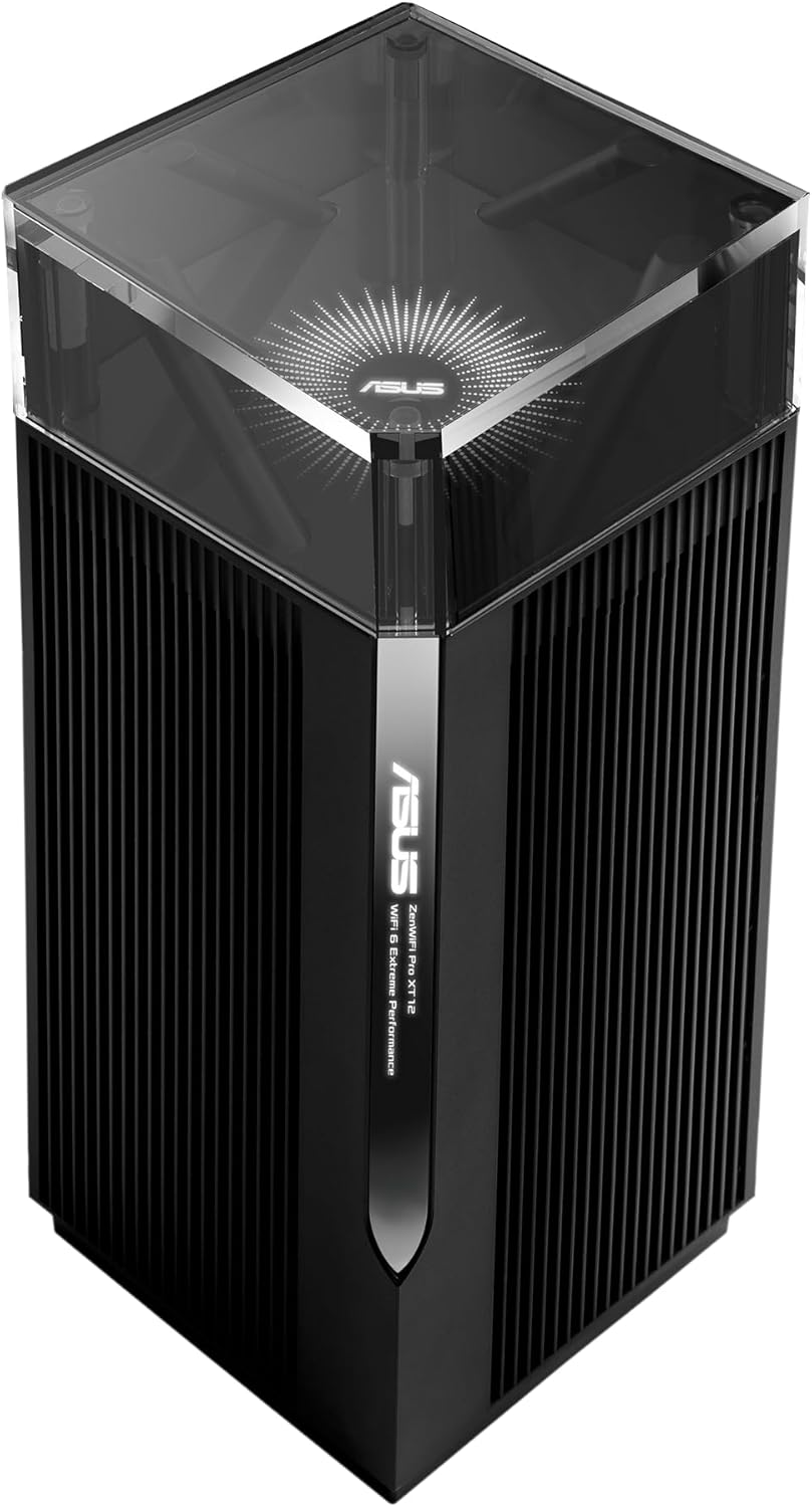 ASUS ZenWiFi Pro XT12 WiFi 6 mesh system 2 pack for whole home coverage with fast speeds and wide range