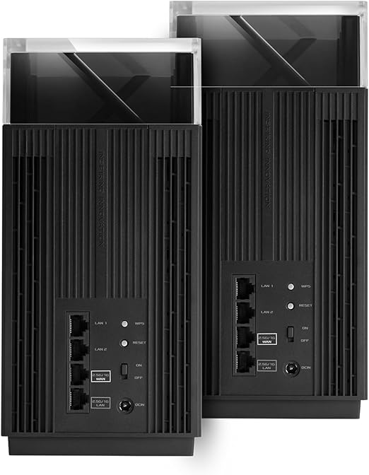ASUS ZenWiFi Pro XT12 WiFi 6 mesh system 2 pack for whole home coverage with fast speeds and wide range