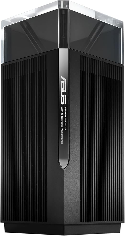ASUS ZenWiFi Pro XT12 WiFi 6 mesh system 2 pack for whole home coverage with fast speeds and wide range