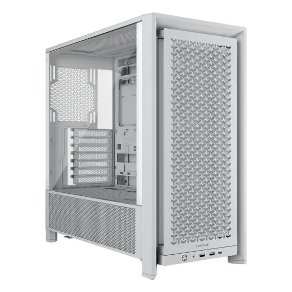 Corsair 4000D RS white mid tower PC case tempered glass ATX gaming chassis CC-9011313-WW