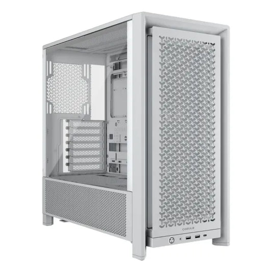 Corsair 4000D RS white mid tower PC case tempered glass ATX gaming chassis CC-9011313-WW