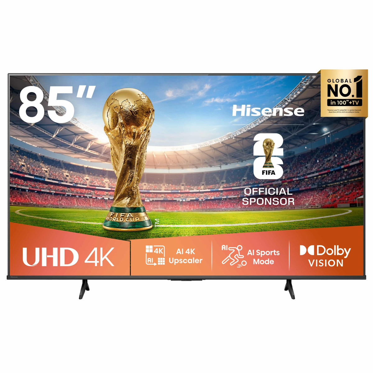 Hisense A6Q 85-inch 4K UHD Smart TV - front view