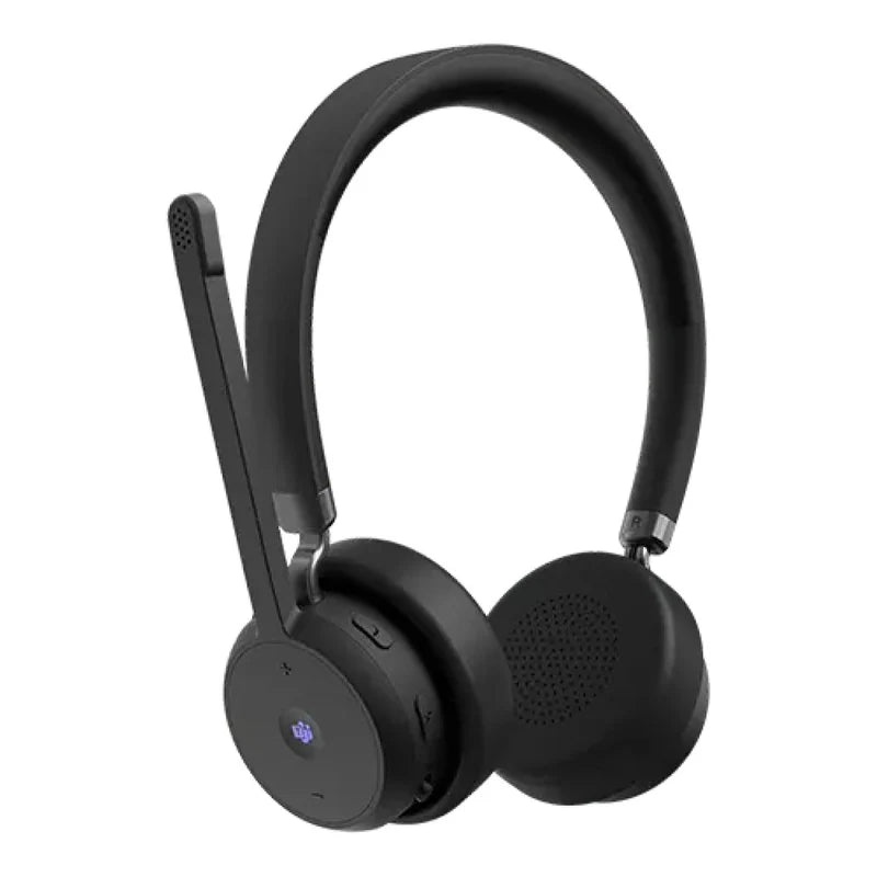 Lenovo VoIP wireless headset with noise cancelling microphone professional headset for calls and online meetings