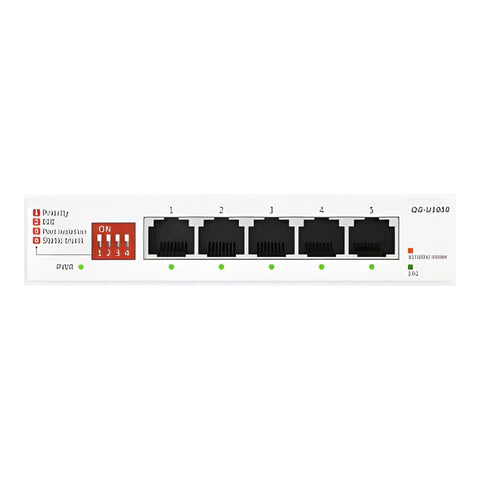 ASUS QG-U1050 2.5G Ethernet unmanaged switch with 5 multi-gigabit ports for home office gaming and NAS networking