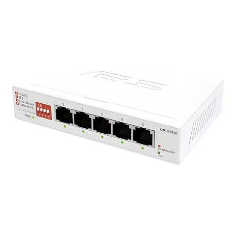 ASUS QG-U1050 2.5G Ethernet unmanaged switch with 5 multi-gigabit ports for home office gaming and NAS networking