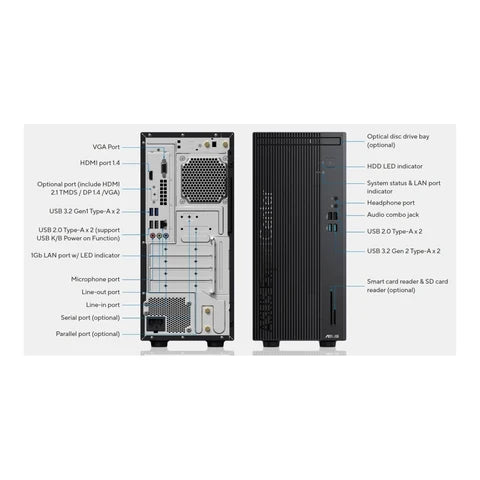 ASUS ExpertCenter D501MER Core i5 Mini Tower PC - keyboard view