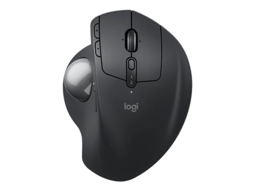 Logitech MX Ergo S Advanced wireless trackball mouse graphite ergonomic Bluetooth mouse for office productivity