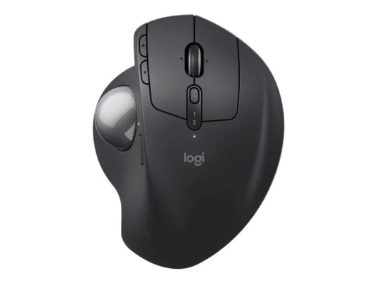 Logitech MX Ergo S Advanced wireless trackball mouse graphite ergonomic Bluetooth mouse for office productivity